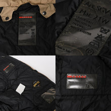 Load image into Gallery viewer, PRADA SPORT プラダスポーツ 中綿ダウンジャケット 24V3770 アウター ベージュ GORE-TEX ゴアテックス コート 52サイズ ブロンズ金具 良品 中古 4a004435