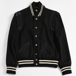 SAINT LAURENT PARIS サンローランパリ テディジャケット ウール ブルゾン 343745 ブラック ホワイト サイズ44 美品 中古 4a004298