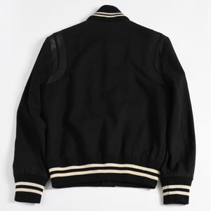 SAINT LAURENT PARIS サンローランパリ テディジャケット ウール ブルゾン 343745 ブラック ホワイト サイズ44 美品 中古 4a004298