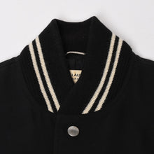 画像をギャラリービューアに読み込む, SAINT LAURENT PARIS サンローランパリ テディジャケット ウール ブルゾン 343745 ブラック ホワイト サイズ44 美品 中古 4a004298