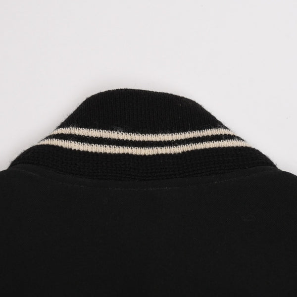 SAINT LAURENT PARIS サンローランパリ テディジャケット ウール ブルゾン 343745 ブラック ホワイト サイズ44 美品 中古 4a004298