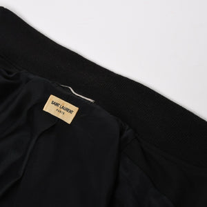 SAINT LAURENT PARIS サンローランパリ テディジャケット ウール ブルゾン 343745 ブラック ホワイト サイズ44 美品 中古 4a004298
