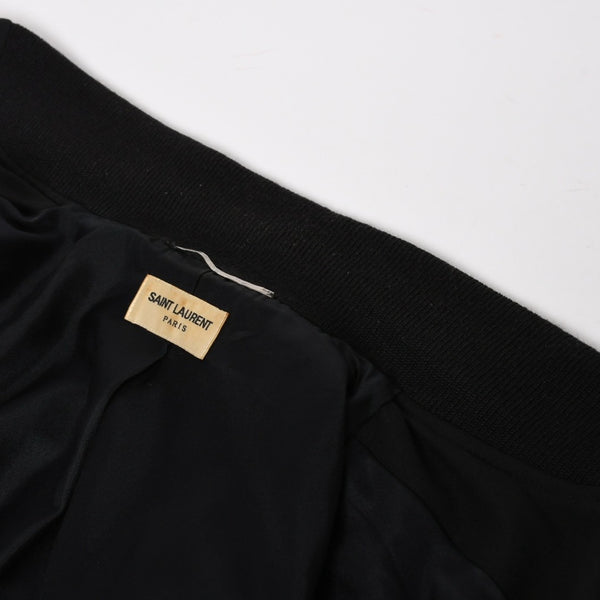 SAINT LAURENT PARIS サンローランパリ テディジャケット ウール ブルゾン 343745 ブラック ホワイト サイズ44 美品 中古 4a004298