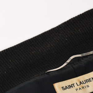 SAINT LAURENT PARIS サンローランパリ テディジャケット ウール ブルゾン 343745 ブラック ホワイト サイズ44 美品 中古 4a004298