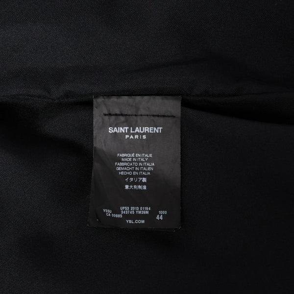 SAINT LAURENT PARIS サンローランパリ テディジャケット ウール ブルゾン 343745 ブラック ホワイト サイズ44 美品 中古 4a004298