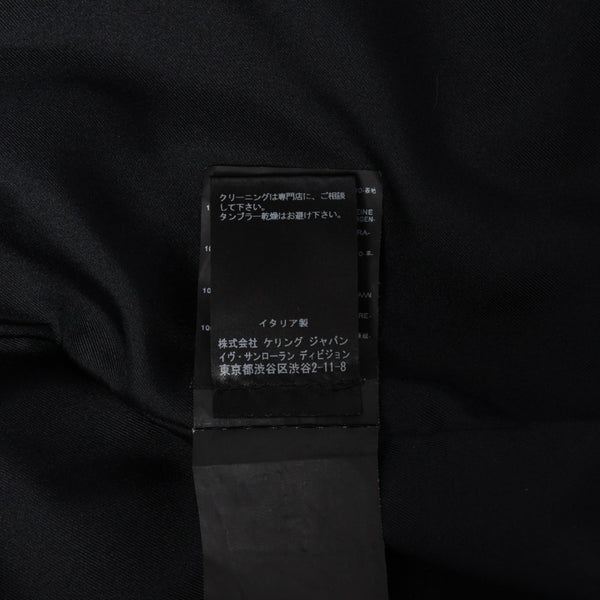 SAINT LAURENT PARIS サンローランパリ テディジャケット ウール ブルゾン 343745 ブラック ホワイト サイズ44 美品 中古 4a004298