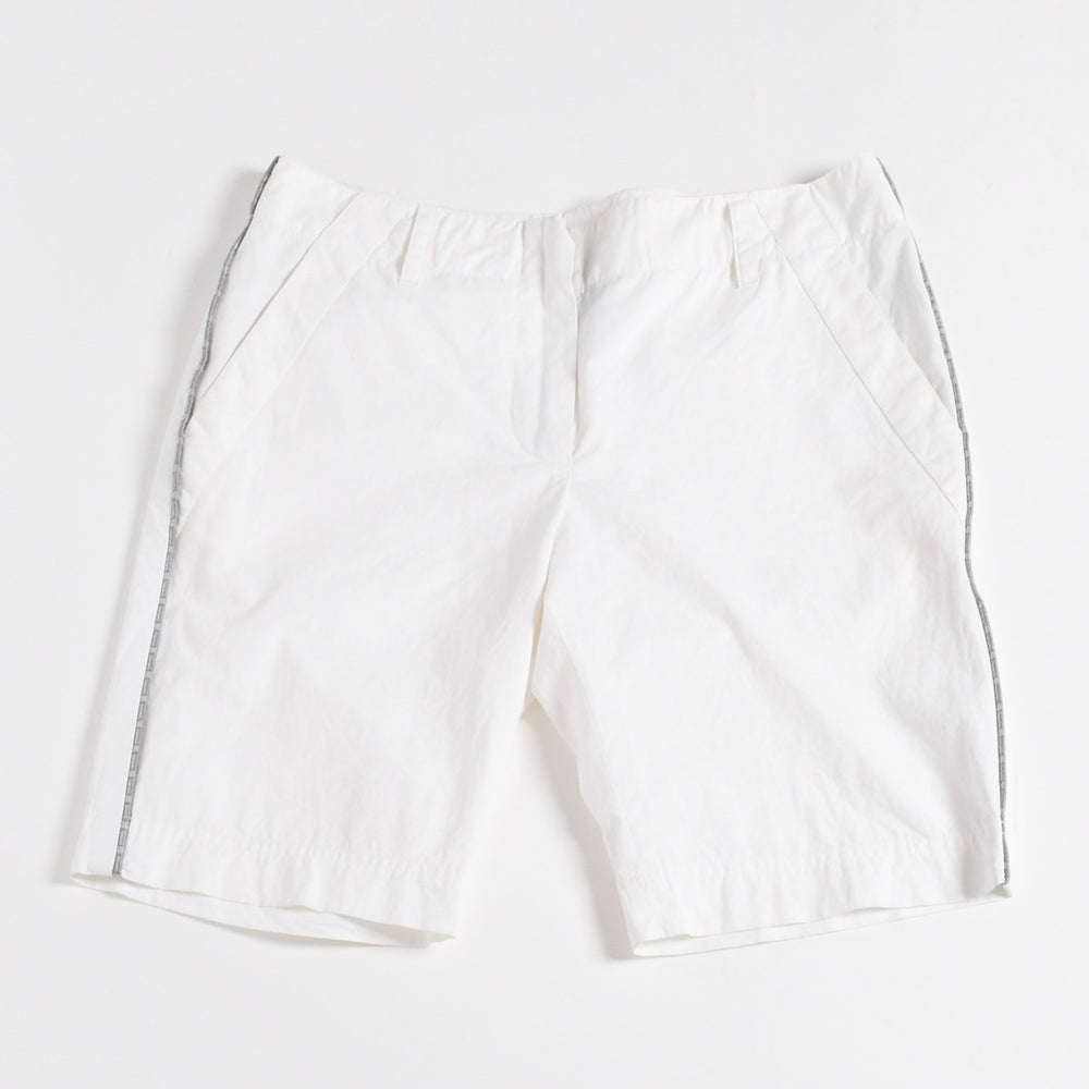 極美品 CHANEL シャネル スポーツライン サイドライン ショートパンツ P25349V15762 ホワイト 中古 4a004467