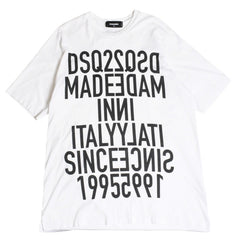 DSQUARED 2 ディースクエアード 半袖 Tシャツ ミラーロゴ ホワイト ブラック サイズ M S74GD0818 美品 中古 4a003418