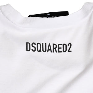 DSQUARED 2 ディースクエアード 半袖 Tシャツ ミラーロゴ ホワイト ブラック サイズ M S74GD0818 美品 中古 4a003418