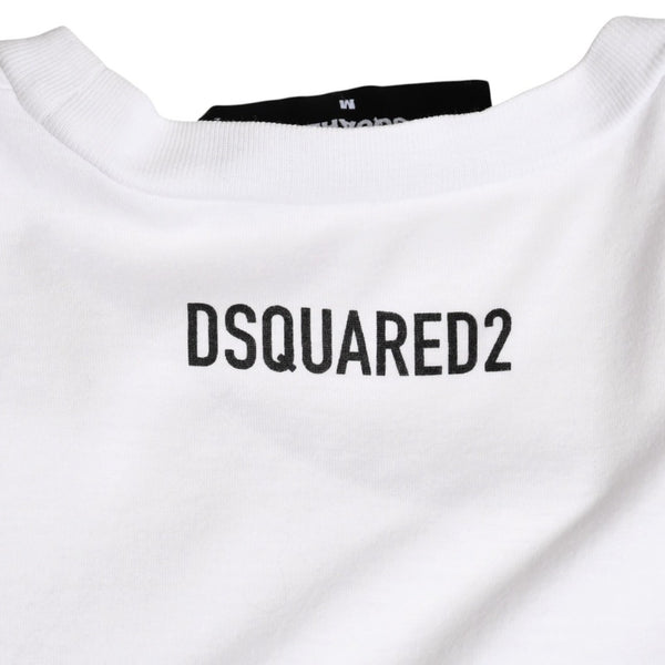 DSQUARED 2 ディースクエアード 半袖 Tシャツ ミラーロゴ ホワイト ブラック サイズ M S74GD0818 美品 中古 4a003418