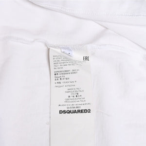 DSQUARED 2 ディースクエアード 半袖 Tシャツ ミラーロゴ ホワイト ブラック サイズ M S74GD0818 美品 中古 4a003418