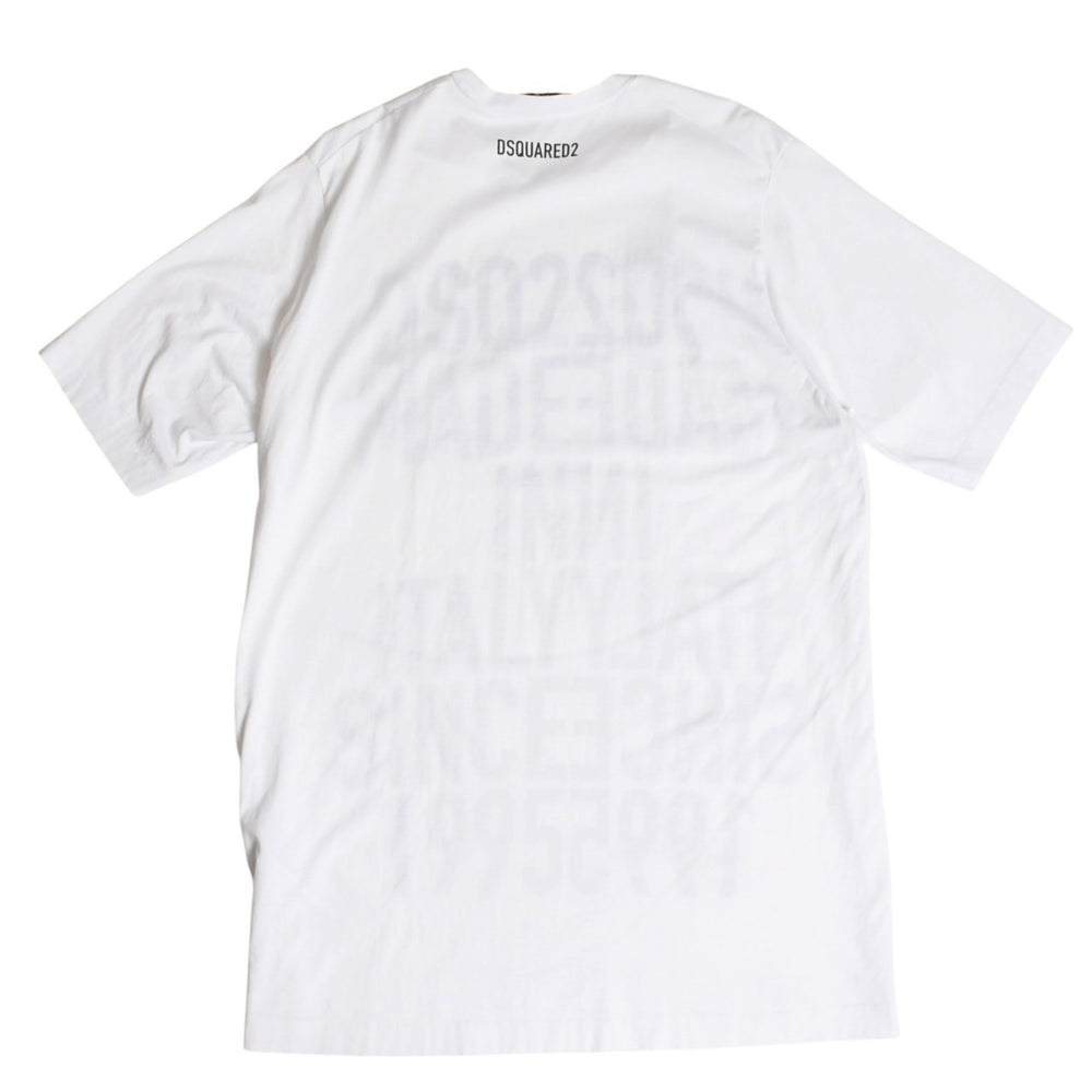 DSQUARED 2 ディースクエアード 半袖 Tシャツ ミラーロゴ ホワイト ブラック サイズ M S74GD0818 美品 中古 4a003418
