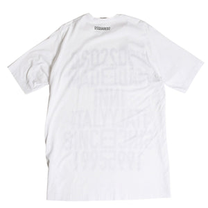 DSQUARED 2 ディースクエアード 半袖 Tシャツ ミラーロゴ ホワイト ブラック サイズ M S74GD0818 美品 中古 4a003418
