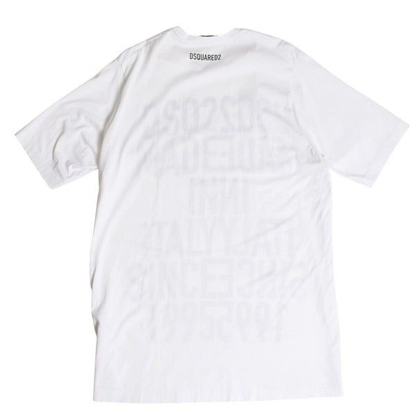 DSQUARED 2 ディースクエアード 半袖 Tシャツ ミラーロゴ ホワイト ブラック サイズ M S74GD0818 美品 中古 4a003418
