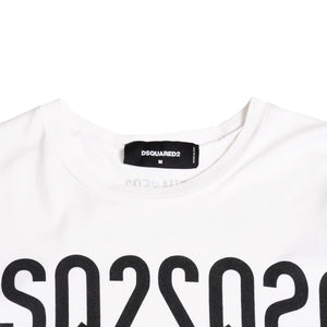 DSQUARED 2 ディースクエアード 半袖 Tシャツ ミラーロゴ ホワイト ブラック サイズ M S74GD0818 美品 中古 4a003418
