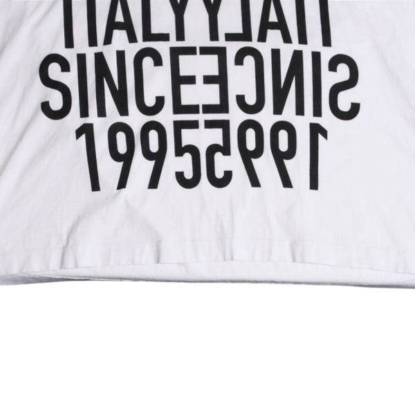 DSQUARED 2 ディースクエアード 半袖 Tシャツ ミラーロゴ ホワイト ブラック サイズ M S74GD0818 美品 中古 4a003418