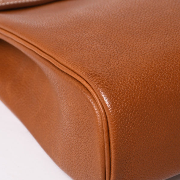 Like new Hermes Akkad PM U engraved one shoulder bag Barenia Faubourg New model Silver hardware Used 4a004004
