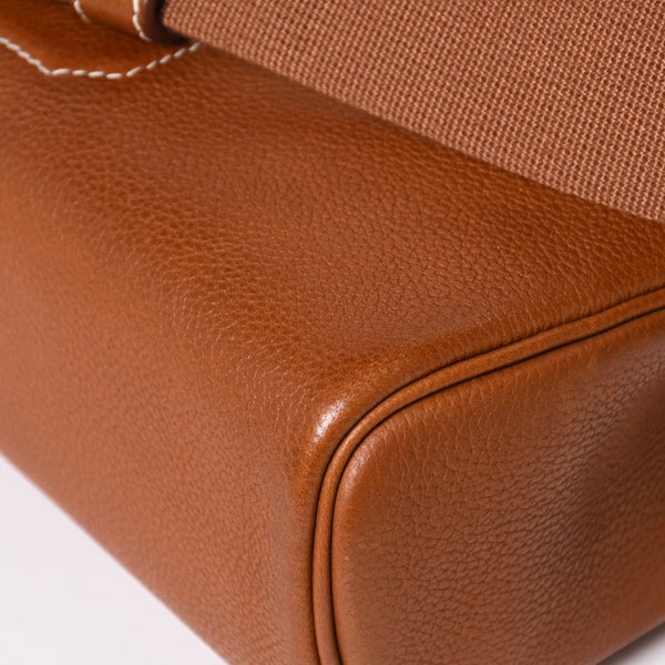 Like new Hermes Akkad PM U engraved one shoulder bag Barenia Faubourg New model Silver hardware Used 4a004004