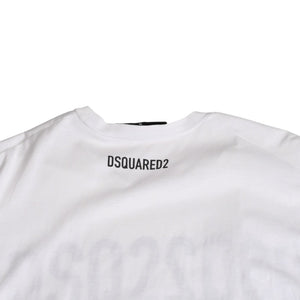 DSQUARED 2 ディースクエアード 半袖 Tシャツ ミラーロゴ ホワイト ブラック サイズ M S74GD0818 美品 中古 4a003418