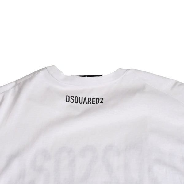 DSQUARED 2 ディースクエアード 半袖 Tシャツ ミラーロゴ ホワイト ブラック サイズ M S74GD0818 美品 中古 4a003418