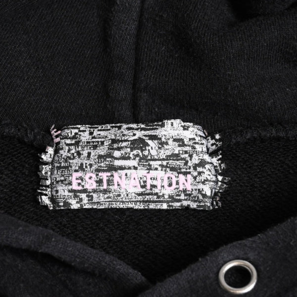 ESTNATION Kosuke Kawamura Collaboration Pullover Hoodie Hoodie 2020 Drop Shoulder Black L Size Good Used 4a003430