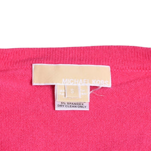 Very good condition MICHAEL KORS Pink White Cardigan Size S Used 4a002667