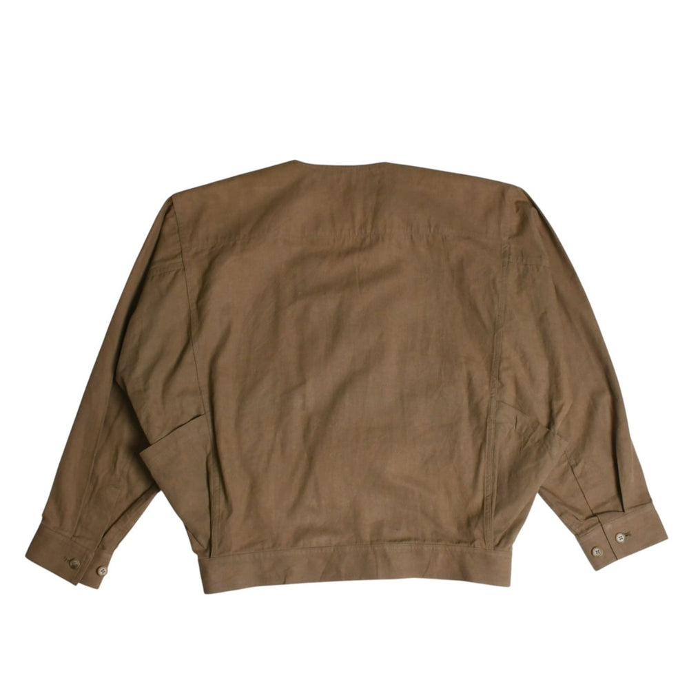 ISSEY MIYAKE MEN イッセイミヤケ メン VINTAGE ヴィンテージ 80's ジャケット LG31584 サイズM 筆タグ ブラウン イカ 美品 中古 4a003575