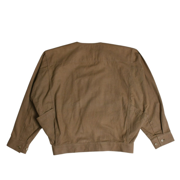 ISSEY MIYAKE MEN イッセイミヤケ メン VINTAGE ヴィンテージ 80's ジャケット LG31584 サイズM 筆タグ ブラウン イカ 美品 中古 4a003575