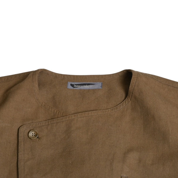 ISSEY MIYAKE MEN イッセイミヤケ メン VINTAGE ヴィンテージ 80's ジャケット LG31584 サイズM 筆タグ ブラウン イカ 美品 中古 4a003575