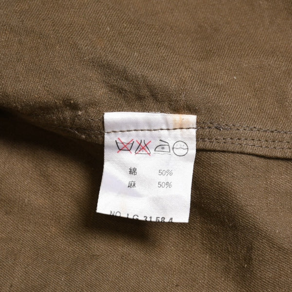 ISSEY MIYAKE MEN イッセイミヤケ メン VINTAGE ヴィンテージ 80's ジャケット LG31584 サイズM 筆タグ ブラウン イカ 美品 中古 4a003575