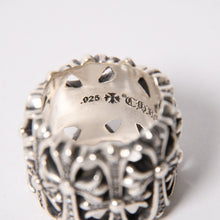 画像をギャラリービューアに読み込む, 極美品 CHROME HEARTS クロムハーツ CEMETERY P/D セメタリークロス パヴェダイヤリング 指輪 純正 重量約31.36g サイズ25号 中古 4a003567
