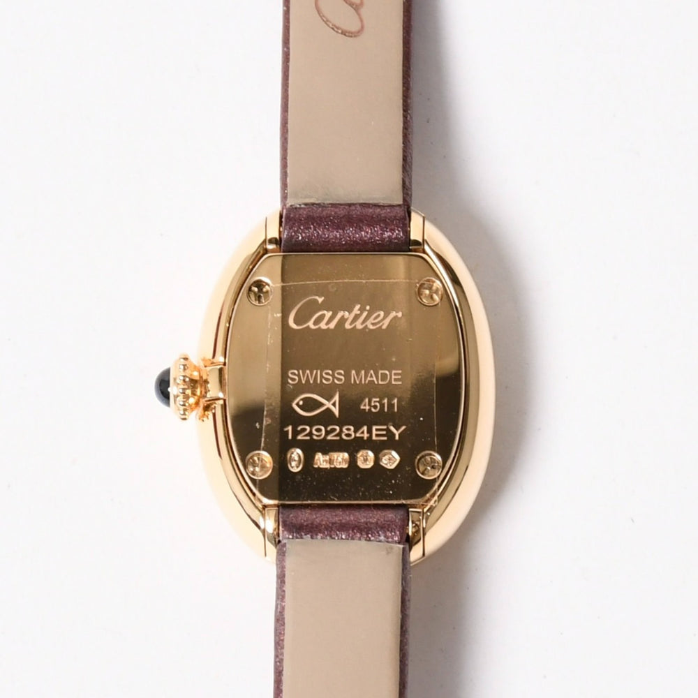New and unused CARTIER Baignoire Mini watch WGBA0032 Weight 25.44g Brown dial K18YG QZ Used 4a003353