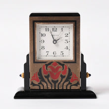 画像をギャラリービューアに読み込む, CARTIER カルティエ アールデコ バスキュラント クロック 置き時計 W0100007 不動 白文字盤 QZ GP ゴールド ブラック 良品 中古 4a003105