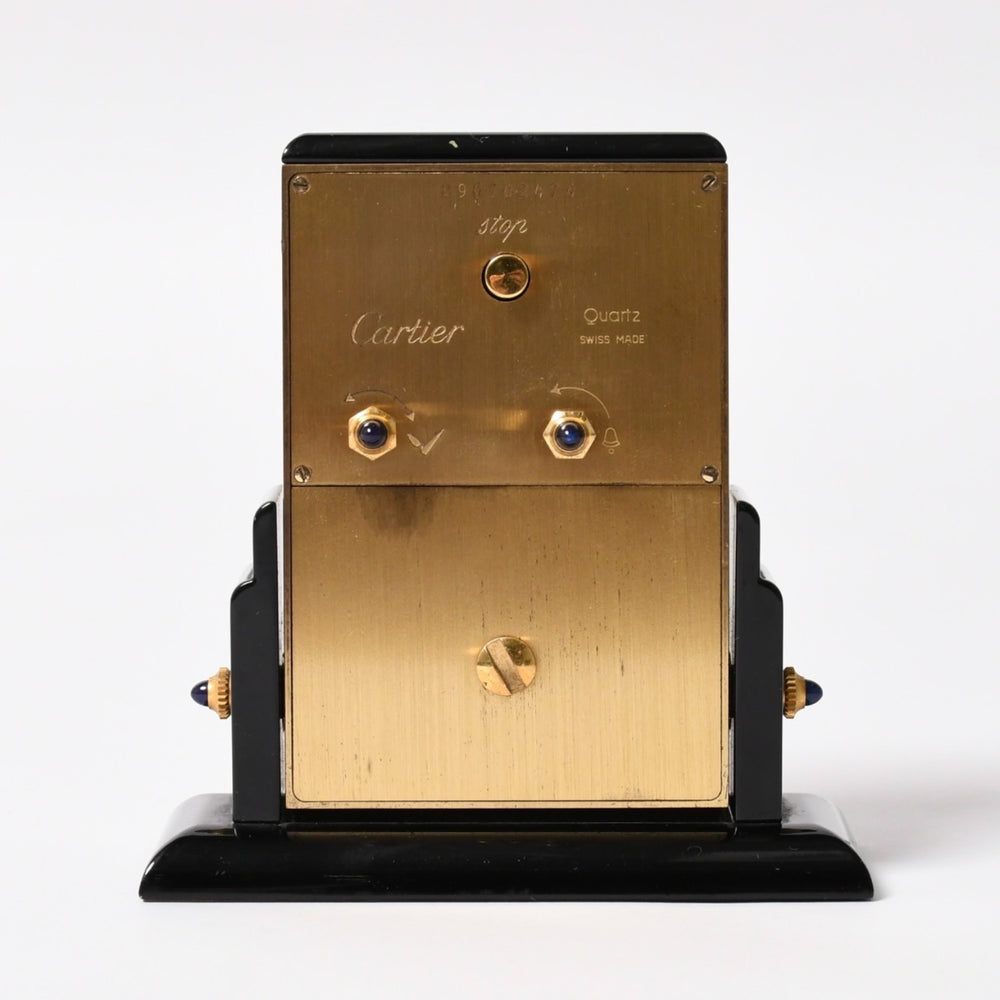 CARTIER Cartier Art Deco Basculante Clock Table Clock W0100007 Non-working, white dial, quartz movement, GP (gold and black dial), good condition, pre-owned, 4a003105
