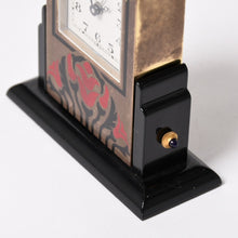 画像をギャラリービューアに読み込む, CARTIER カルティエ アールデコ バスキュラント クロック 置き時計 W0100007 不動 白文字盤 QZ GP ゴールド ブラック 良品 中古 4a003105