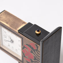 画像をギャラリービューアに読み込む, CARTIER カルティエ アールデコ バスキュラント クロック 置き時計 W0100007 不動 白文字盤 QZ GP ゴールド ブラック 良品 中古 4a003105