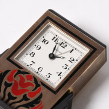 画像をギャラリービューアに読み込む, CARTIER カルティエ アールデコ バスキュラント クロック 置き時計 W0100007 不動 白文字盤 QZ GP ゴールド ブラック 良品 中古 4a003105