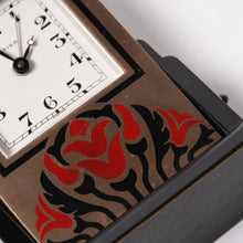 画像をギャラリービューアに読み込む, CARTIER カルティエ アールデコ バスキュラント クロック 置き時計 W0100007 不動 白文字盤 QZ GP ゴールド ブラック 良品 中古 4a003105
