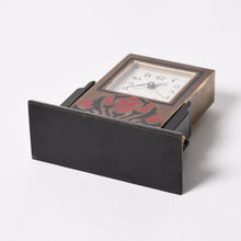 画像をギャラリービューアに読み込む, CARTIER カルティエ アールデコ バスキュラント クロック 置き時計 W0100007 不動 白文字盤 QZ GP ゴールド ブラック 良品 中古 4a003105