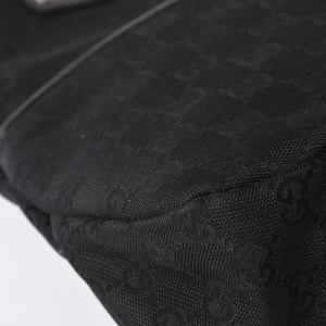 GUCCI グッチ GGキャンバスショルダーバッグ ハンドバッグ ワンショルダー GGキャンバス 132260 ブラック シルバー金具 美品 中古 4a003515