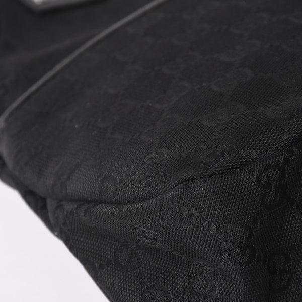 GUCCI グッチ GGキャンバスショルダーバッグ ハンドバッグ ワンショルダー GGキャンバス 132260 ブラック シルバー金具 美品 中古 4a003515
