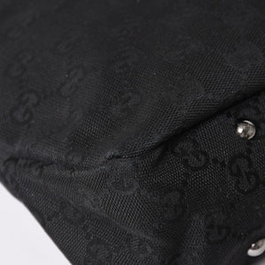 GUCCI グッチ GGキャンバスショルダーバッグ ハンドバッグ ワンショルダー GGキャンバス 132260 ブラック シルバー金具 美品 中古 4a003515