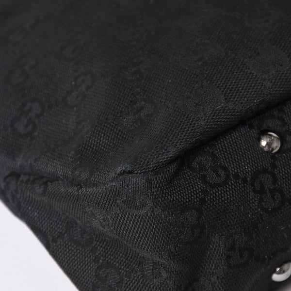 GUCCI グッチ GGキャンバスショルダーバッグ ハンドバッグ ワンショルダー GGキャンバス 132260 ブラック シルバー金具 美品 中古 4a003515