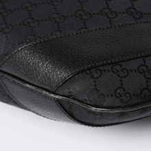 Load image into Gallery viewer, GUCCI グッチ GGキャンバスワンショルダーバッグ ホーボー ハンドバッグ ブラックレザー 124357 美品 中古 4a003512