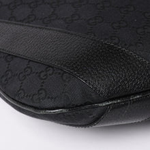 Load image into Gallery viewer, GUCCI グッチ GGキャンバスワンショルダーバッグ ホーボー ハンドバッグ ブラックレザー 124357 美品 中古 4a003512