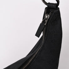 Load image into Gallery viewer, GUCCI グッチ GGキャンバスワンショルダーバッグ ホーボー ハンドバッグ ブラックレザー 124357 美品 中古 4a003512