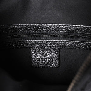 GUCCI グッチ GGキャンバスワンショルダーバッグ ホーボー ハンドバッグ ブラックレザー 124357 美品 中古 4a003512
