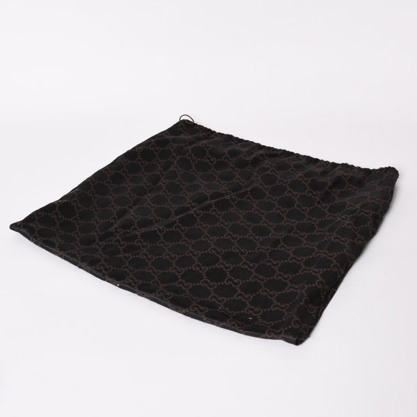 GUCCI グッチ GGキャンバスワンショルダーバッグ ホーボー ハンドバッグ ブラックレザー 124357 美品 中古 4a003512