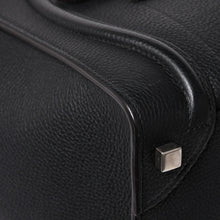 画像をギャラリービューアに読み込む, 極美品 CELINE セリーヌ ラゲージマイクロショッパー ショルダーバッグ ハンドバッグ フィービー期 ブラック カーフスキン シルバー金具 廃盤 中古 4a003454