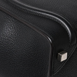 極美品 CELINE セリーヌ ラゲージマイクロショッパー ショルダーバッグ ハンドバッグ フィービー期 ブラック カーフスキン シルバー金具 廃盤 中古 4a003454